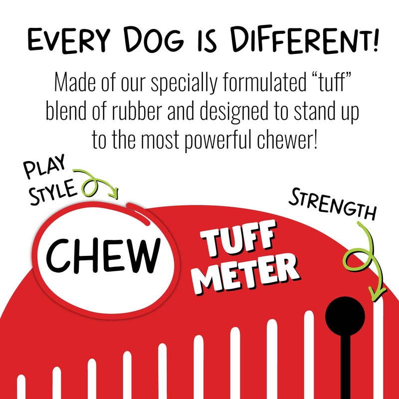 Jolly Pets Tuff Tosser Bouncing Ball Tog Toy/Treat Holder, 3 Inches, Red - Image 5